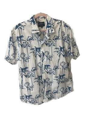 Rodd & Gunn Men's 2XL Sports Fit Italian Fabric Palm Tree Print Shirt